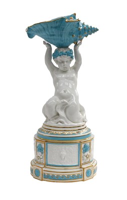 Lot 701 - A Copeland Porcelain Figural Centrepiece, 19th...