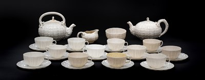 Lot 708 - A Belleek Porcelain Tea Set, 19th century,...