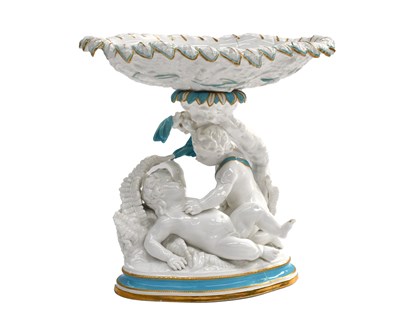 Lot 720 - A Copeland Porcelain Figural Basket, 19th...