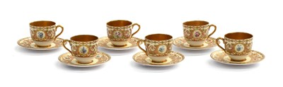Lot 722 - A Set of Six Royal Worcester Porcelain...