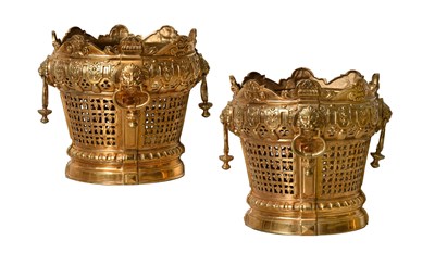 Lot 881 - A Pair of Gilt-Metal Jardinieres, in Louis XIV...