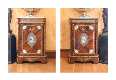 Lot 866 - A Pair of French Louis XV-Style Mahogany and...