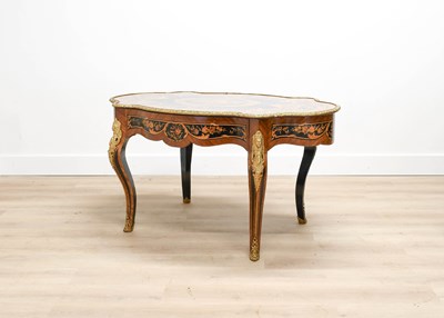 Lot 887 - A French Napoleon III, Ebonised, Tulipwood,...