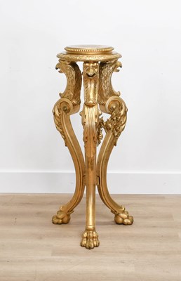Lot 885 - A Victorian Carved Giltwood Torchere, late...