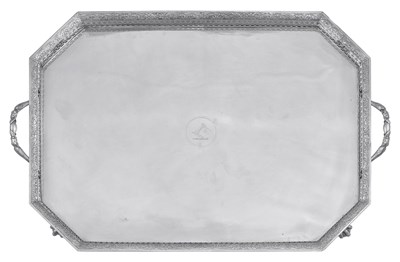 Lot 804 - A Massive Portuguese Silver Tray