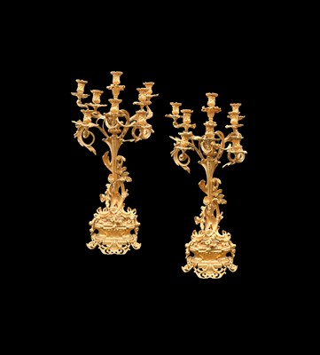 Lot 935 - A Pair of French Gilt-Metal Eight-Light...