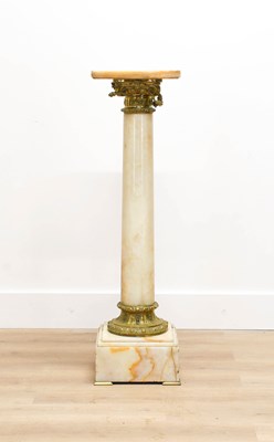 Lot 898 - A Gilt-Bronze and Onyx Pedestal, late 19th...