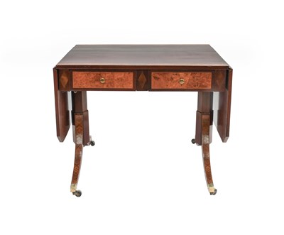 Lot 906 - A Mahogany and Burr Maple Crossbanded Sofa...