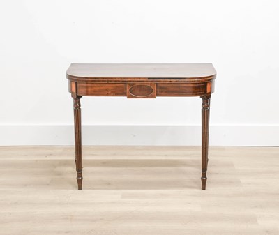 Lot 916 - A Late George III Mahogany and Boxwood-Strung...