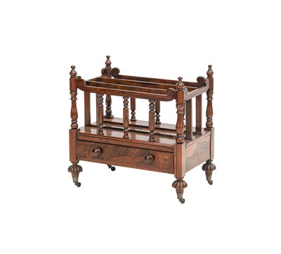 Lot 917 - A Victorian Rosewood Canterbury, mid 19th...