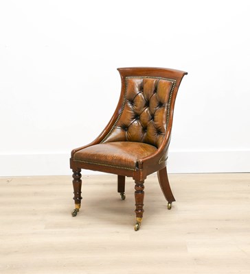 Lot 931 - A Victorian Mahogany Framed Library Chair, 3rd...
