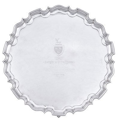 Lot 909 - An Edward VII Silver Salver
