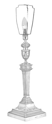 Lot 911 - An Edward VII Silver Table-Lamp Base