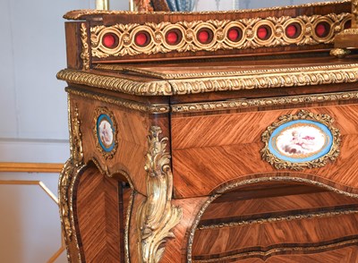 Lot 1129 - A French Napoleon III Kingwood, Tulipwood,...