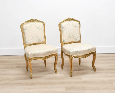 Lot 1103 - A Pair of Louis XVI-Style Giltwood Salon...