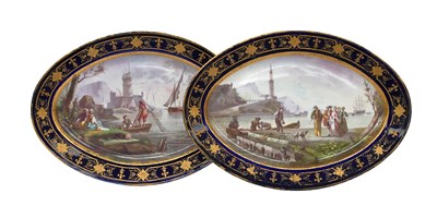 Lot 1122 - A Pair of Sèvres-Style Porcelain Dishes, 19th...