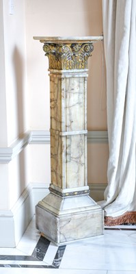 Lot 606 - A Green Onyx and Gilt-Metal-Mounted Pedestal,...