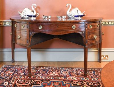 Lot 733 - A George III Mahogany D-Shape Sideboard, early...