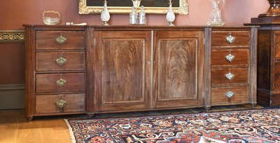 Lot 735 - A George IV Mahogany and Ebony-Banded Low...
