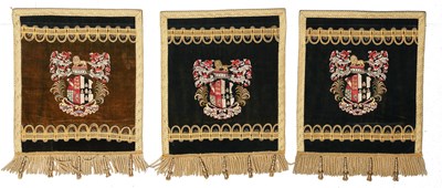 Lot 759 - Three Heraldic Panels, 19th century, formerly...