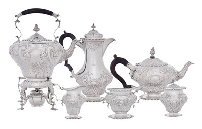 Lot 834 - A Six-Piece Edward VII Irish Silver Tea-Service