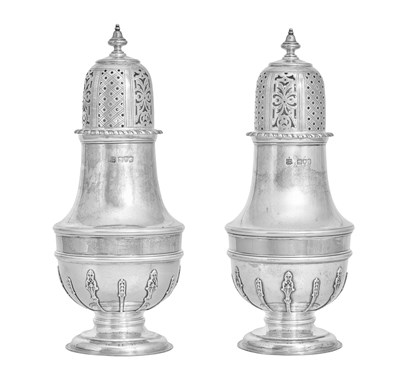 Lot 824 - A Pair of Large Victorian Silver Casters
