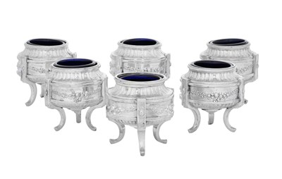Lot 816 - A Set of Six French Silver Salt-Cellars