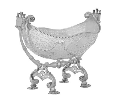 Lot 813 - A Victorian Silver Centrepiece-Bowl and Stand