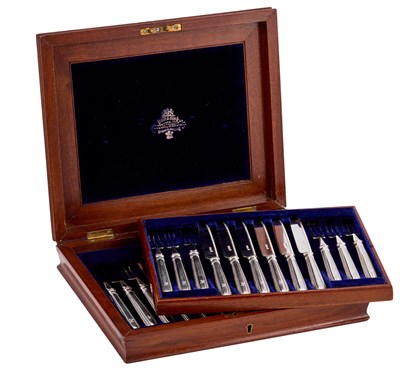 Lot 1065 - A Set of Twelve Victorian Silver Fruit-Eaters