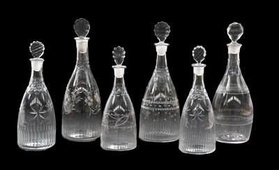 Lot 745 - An Anglo-Irish Mallet Decanter and Stopper,...