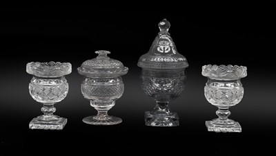 Lot 752 - An Anglo-Irish Glass Urn and Cover, circa 1800,...