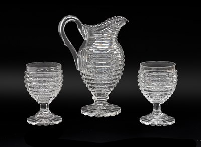 Lot 753 - An Anglo-Irish Glass Water Jug, circa 1800, of...