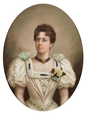 Lot 959 - H* Schaf (fl.1890s) German Portrait of a lady,...