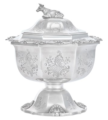 Lot 803 - A Victorian Silver Butter-Dish and Cover