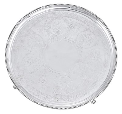 Lot 1018 - A Victorian Silver Salver