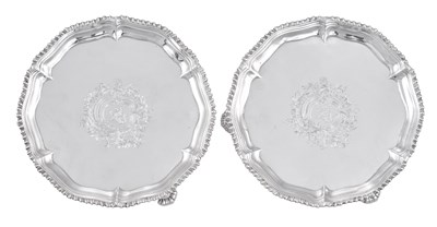 Lot 996 - A Pair of George III Silver Waiters