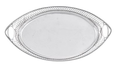 Lot 1089 - A George V Silver Small Gallery-Tray