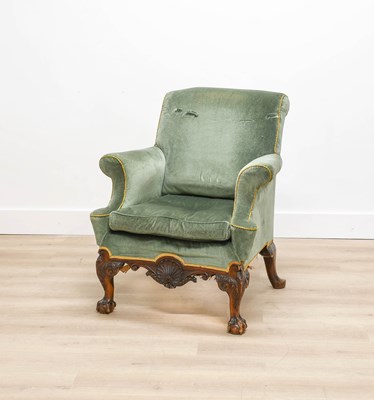 Lot 1046 - A George II-Style Carved Mahogany Library...