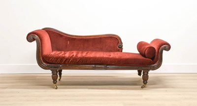 Lot 1056 - A George IV Mahogany-Framed Chaise Longue, 2nd...