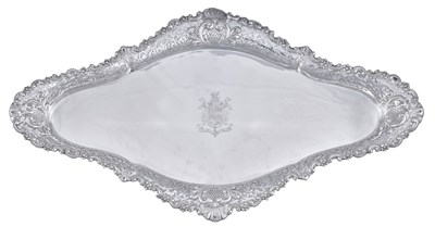 Lot 1085 - A Massive Edward VII Silver Tray