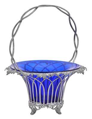Lot 1067 - A Victorian Silver Plate Basket