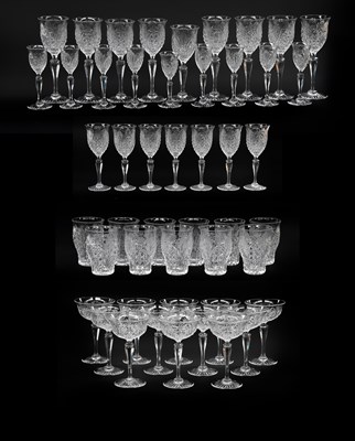 Lot 987 - A Cut-Glass Table Suite, Stevens & Williams,...