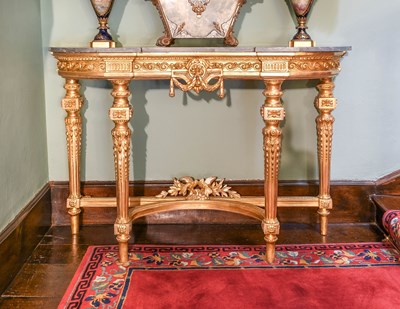 Lot 568 - A Louis XVI-Style Giltwood Pier Table, 19th...