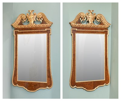 Lot 584 - A Pair of George II-Style Burr Walnut and...