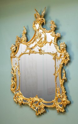 Lot 577 - A George III Style Giltwood and Gesso Mirror,...