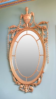 Lot 597 - A George III-Style Giltwood and Gesso Oval...
