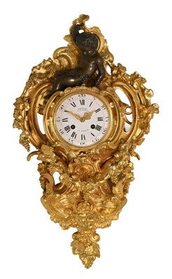 Lot 339 - A French Bronze Ormolu Striking Cartel Clock,...