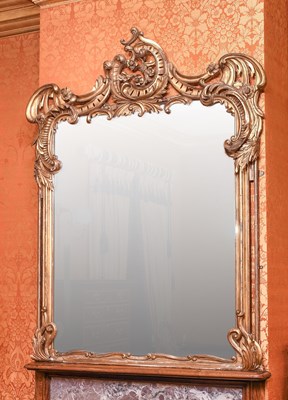Lot 323 - A William IV Carved Giltwood Overmantel Mirror,...