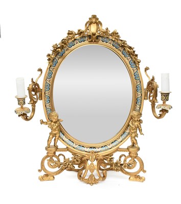 Lot 337 - A Gilt-Bronze and Champlevé Easel-Back...