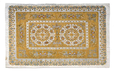 Lot 332 - A Gold and Silver-Gilt-Metal Thread Brocade...